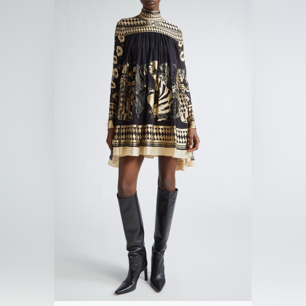 Elegant Black and Gold Women's Dress.  Zimmerman size 0, fits Sm, Xs M